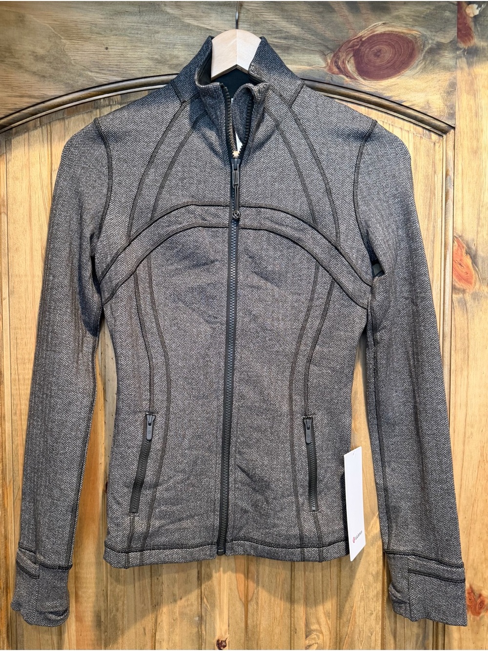 Lululemon athletica Olive green Heather fitted Zip-Up Jacket new with tags